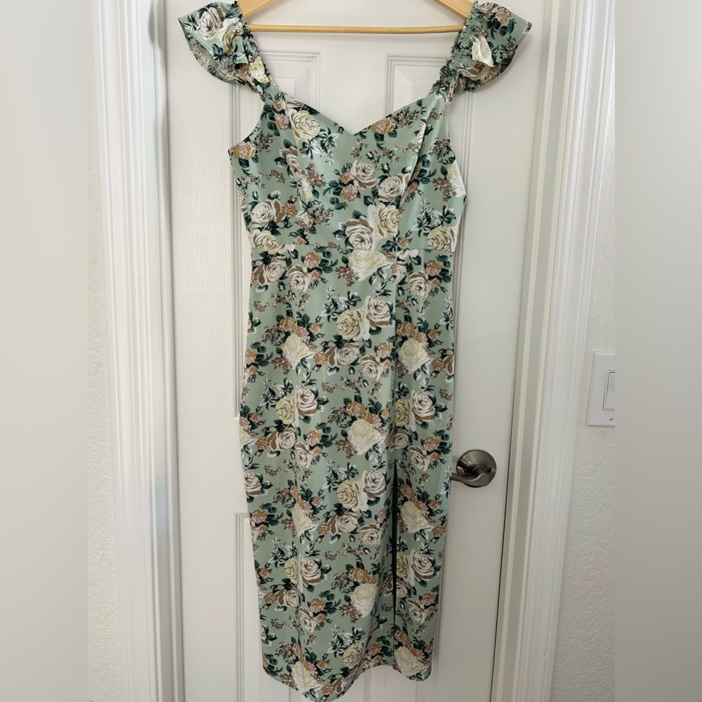 Windsor Sage Floral Dress